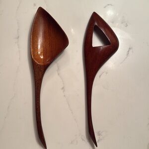 Vintage Wooden Salad Tongs
